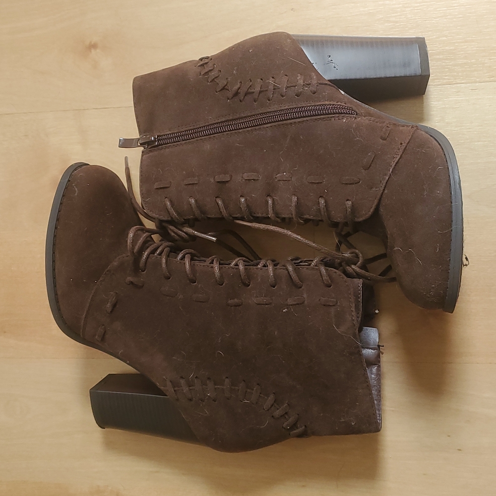 Brown Suede booties